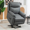 HOMCOM Faux Leather 70  Electric Riser Recliner Chair, Charcoal Grey