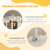 PawHut Adjustable Safety Gate w/ One Extensions, Four Adjustable Screws, White