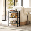 HOMCOM Three Shelf Industrial Side Table, Grey