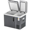 Outsunny 45L Compressor Car Fridge Freezer, Dual Zone Camping Refrigerator with App Control, Grey