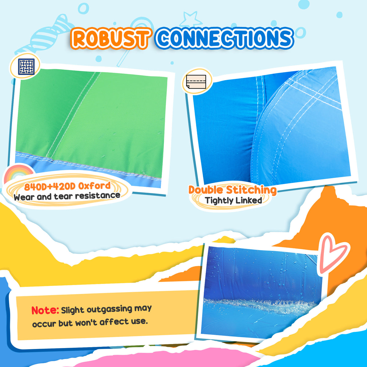 AIYAPLAY 8 in 1 Inflatable Bounce House in Multi Colour