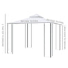 Outsunny 3(M)x3(M) Garden Gazebo Double Top Outdoor Canopy Patio Event Party Wedding Tent Backyard Sun Shade with Netting - Cream White