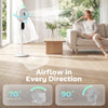 HOMCOM 20 dB Silent Standing Fan for Bedroom, 39