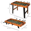 HOMCOM Football Table Heavy Duty  84.5cm for Arcades, Pub, Game Room, 8 Rods, 2 Foosballs