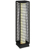 Outsunny Garden Rattan Lamp, 68 cm Solar Rattan Floor Lamp, Solar Garden Light with Auto On/Off LEDs, IP44 Waterproof, Black