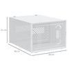 HOMCOM 18PCS Clear Shoe Box, Plastic Stackable Shoe Storage Box for UK/EU Size up to 12/46 with Magnetic Door for Women/Men, 28 x 36 x 21 cm
