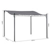 Outsunny 3x3m Metal Pergola with Canopy Garden Awning for Garden Parties, Grey