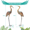 Set of 2 Metal Garden Ornaments for Backyard