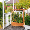 Raised Garden Bed with Arch Trellis-Orange