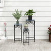 Metal Plant Stand Set of 3 with Mosaic Tile-Blue