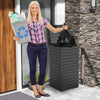 117.5 L Gallon Large Trash Bin with Lid and Pull-out Liquid Tray for Backyard-Black