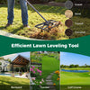 Lawn Leveling Rake Heavy-Duty Metal Levelawn Tool with 43 x 25 cm Plate-Black