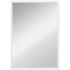 HOMCOM Rectangular wall mirror 60 x 40 cm, white wood frame, ideal for bathroom, living room or bedroom