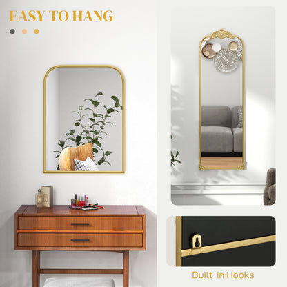 HOMCOM Wall Mirror in Gold Tone