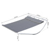 Outsunny Rocking Sun Lounger, Double Garden Lounger Sunbed with Headrest Pillows, Texteline Outdoor Rocking Chair Swing Hammock Daybed with Metal Frame for Patio, Terrace, 212 x 175 x 60 cm, Grey
