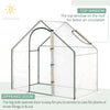 Outsunny Walk In Tomato Greenhouse Garden Outdoor Mini Greenhouse Flower Planter Steel Frame with Zipped Door & Window, PVC Cover, 180 x 100 x 168CM, Clear