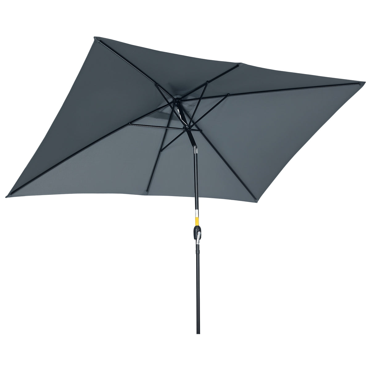 Outsunny Garden Parasol Umbrella with Aluminium Pole in Dark Grey