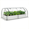 Galvanized Raised Garden Bed with Cover and 2 Roll-up Doors