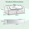 Galvanized Raised Garden Bed with Cover and 2 Roll-up Doors