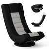 360° Swivel Gaming Chair 4 Position Adjustable Folding Floor Sofa-Grey