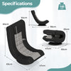 360° Swivel Gaming Chair 4 Position Adjustable Folding Floor Sofa-Grey