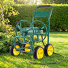 Garden Hose Reel Cart 4 Wheels 100 m of 16 mm Large Capacity-Green