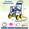 Garden Hose Reel Cart 4 Wheels 100 m of 16 mm Large Capacity-Navy