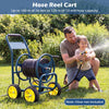 Garden Hose Reel Cart 4 Wheels 100 m of 16 mm Large Capacity-Navy