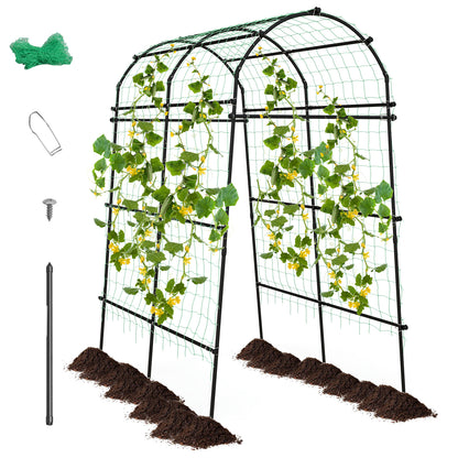 Garden Arch Trellis with PE Coated Metal Structure for Climbing Plants