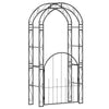 214 cm Tall Garden Arch with Gate and Climbing Trellises