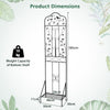 Garden Trellis with Foldable Shelf and Anti-Tipping Device-Black-1 Pack