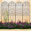 Garden Trellis with Foldable Shelf and Anti-Tipping Device-Black-2 Pack
