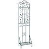 Garden Trellis with Foldable Shelf and Anti-Tipping Device-Dark Green-1 Pack