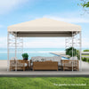 Gazebo Replacement Canopy Top Cover with Hook and Loop Fastener-Beige