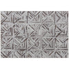 HOMCOM Modern Area Rug, Triangle Pattern Non-Slip Washable Rug, Chenille Floor Carpet for Living Room, Bedroom, Dining Room, Home Office, 170 x 120 cm, Brown