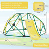Geometric Dome Climber and Play Set with Slide for Outdoor-Green