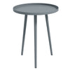 Outsunny Round Garden Coffee Table, Outdoor Side Table with Rounded Steel Edge, ¯40 x 50H cm, Grey