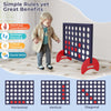 Giant 4-to-Score Game Set with Carrying Bag and 42 Pieces Jumbo Rings-Blue