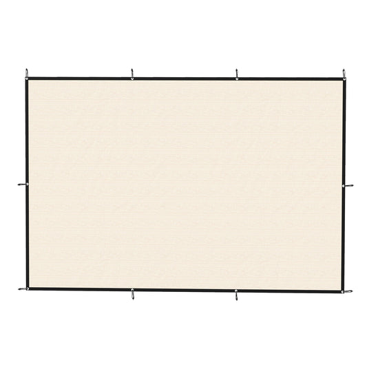 Outsunny Sun Shade Sail UV Protection Canopy with Stainless Steel Eyelets for Patio Garden 2 x 3 m Beige