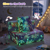 Glow In the Dark Kids Couch with Washable Zippered Covers and Extra Pillow-Colourful