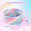 Glow in the Dark Round Ball Pool with 200 Colorful Ocean Balls-Macaron
