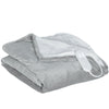 HOMCOM Heated Blanket 180 x 130cm, Electric Throw Blanket with 10 Heat Levels and 10H Timer, Machine Washable Flannel and Cotton Velvet with Overheat Protection, Grey