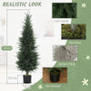 HOMCOM Set of Two Artificial Cypress Trees - Green