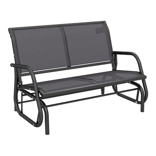 Outsunny 2-Person Outdoor Glider Bench in Grey