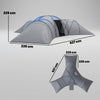 Outsunny 6-9 Man Large Tunnel Tent with 3 Bedrooms, Living Area and Porch, Stand-up Camping Tent, Portable with Bag, Light Grey