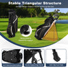 Golf Stand Bag with 8 Way Dividers and 7 Zippered Pockets
