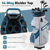 Golf Cart Bag Molded Lock Top Golf Bag with 14-Way Full Length Dividers-Navy