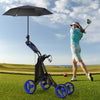 Golf Push Pull Cart with Waterproof Bag and Foot Brake-Blue