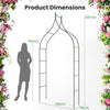 Gothic Style Garden Arbor with Multiple Side Crossbars