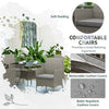 Outsunny Five-Pieces Rattan Dining Set - Light Grey